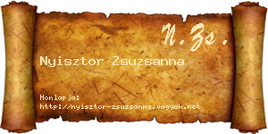 Nyisztor Zsuzsanna névjegykártya