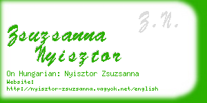 zsuzsanna nyisztor business card